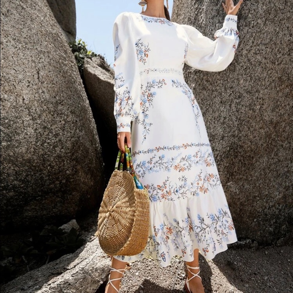 Bohemian Floral Midi Dress